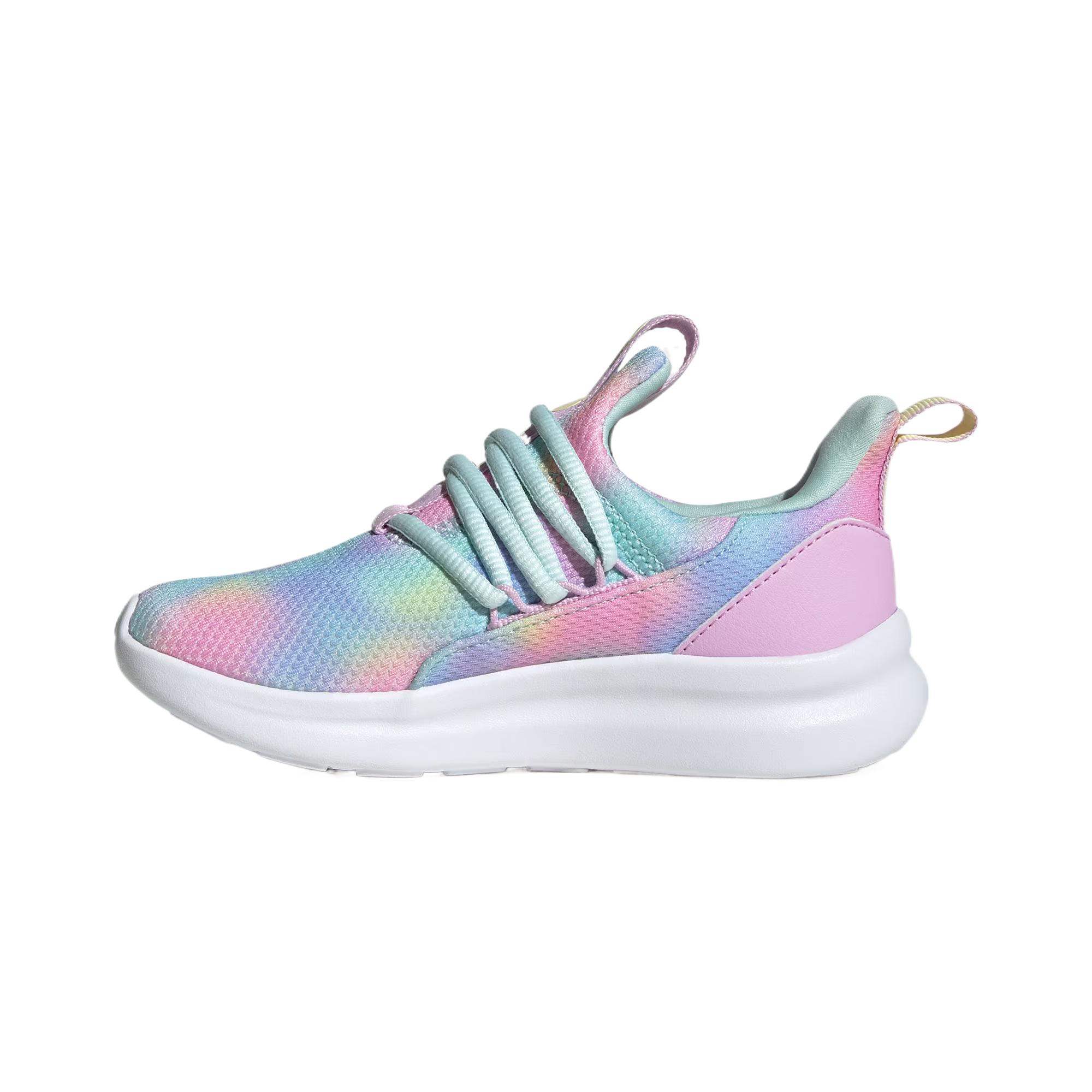 Детские кроссовки LITE RACER ADAPT 7.0 с низким верхом для повседневной носки Adidas, фиолетовый/мятный/зеленый/желтый — фото 2