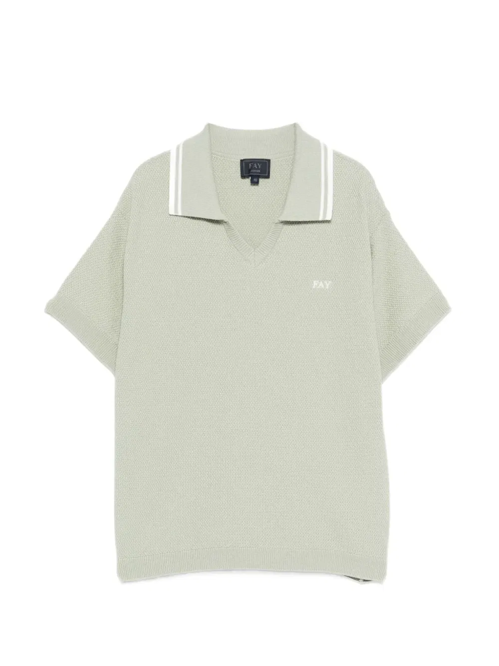 Футболка из вафельной вязки Fay Kids, зеленый