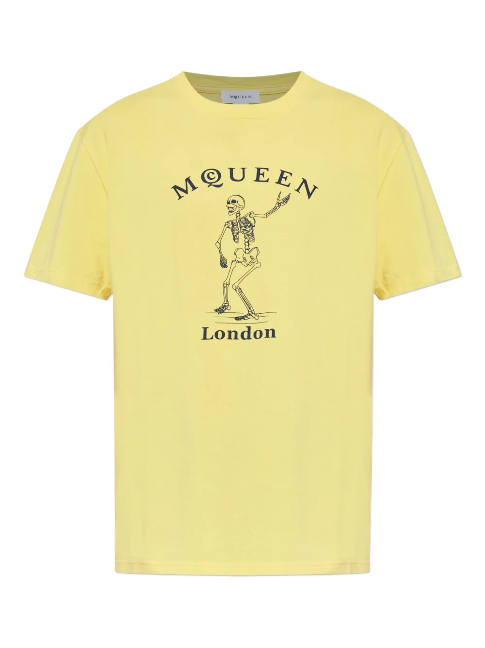 

Футболка с изображением скелета Alexander Mcqueen, желтый