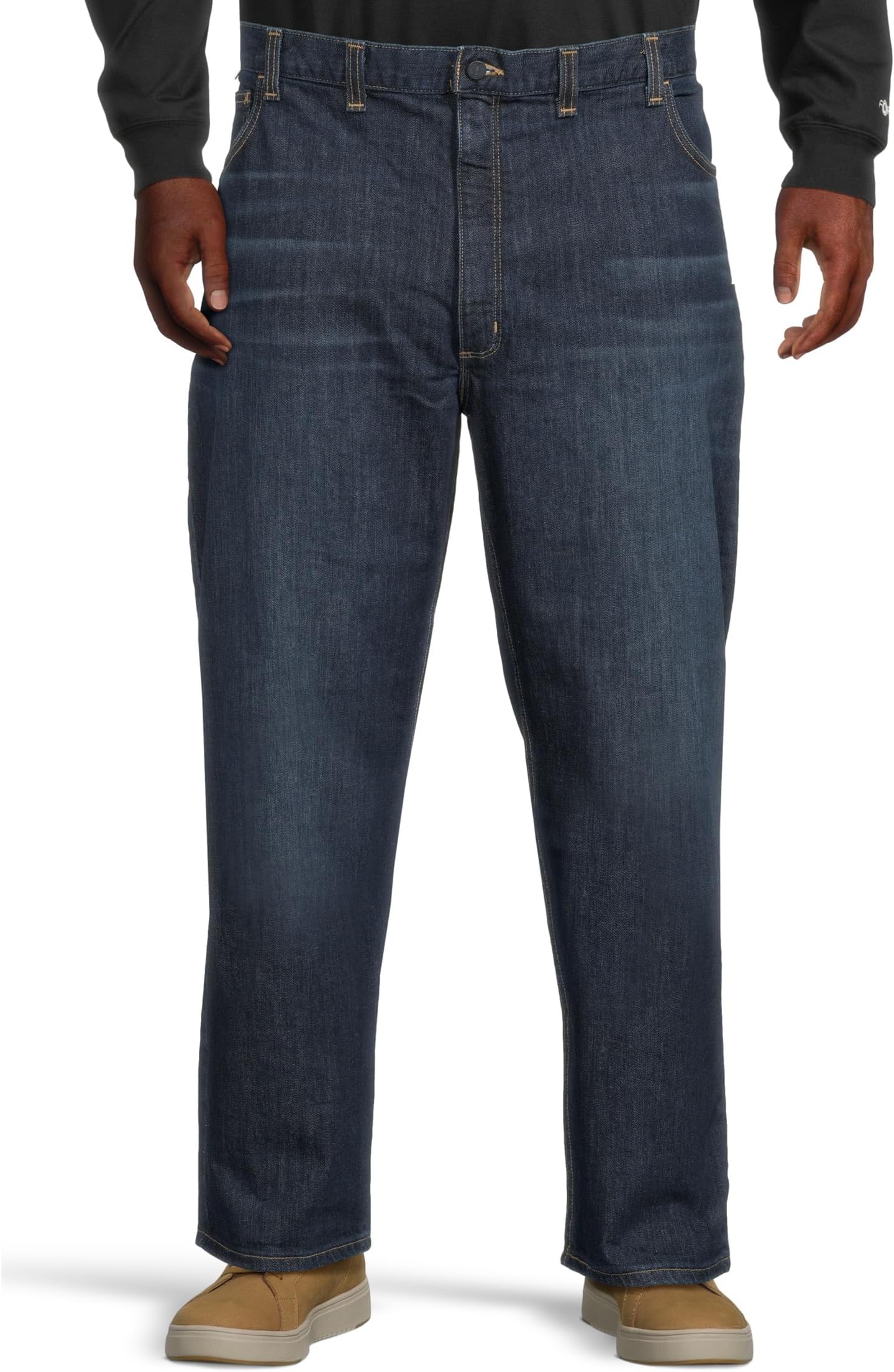 

Джинсы Carhartt Big & Tall Flame-Resistant Rugged Flex Jeans - Relaxed Fit in Midnight Indigo, цвет Midnight Indigo