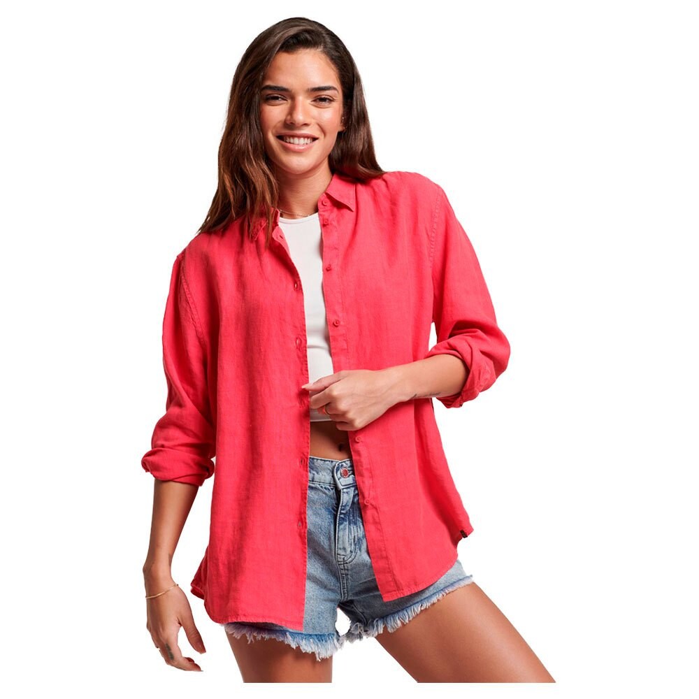 

Рубашка Superdry Studios Casual Linen, розовый