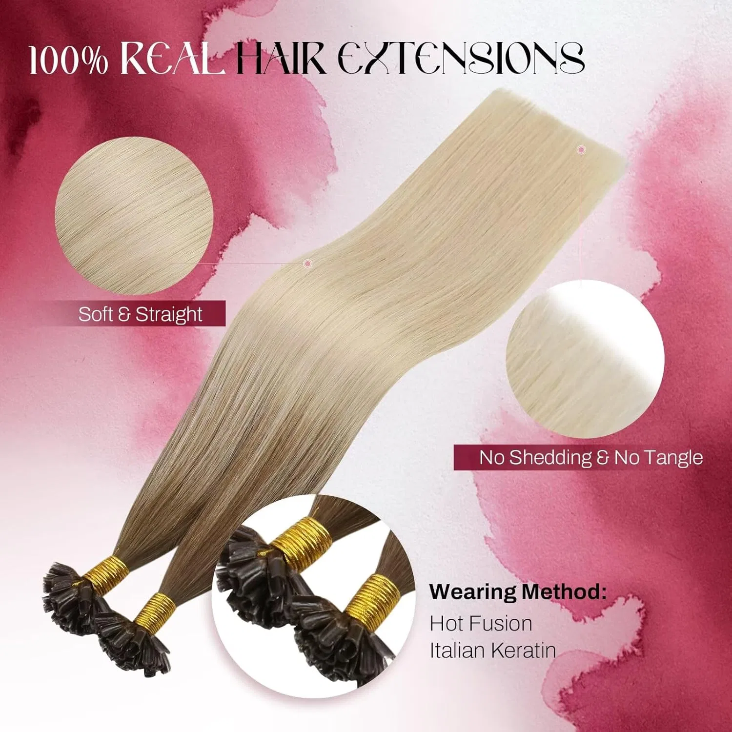 Наращивание волос на кератиновых капсулах «Blond Extensions» 50 см от RUNATURE Runature — фото 3