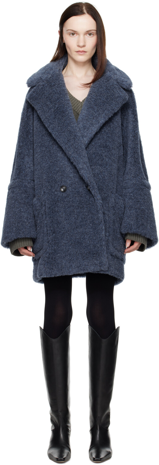 

Ax ara Синее пальто Tedgirl Max Mara