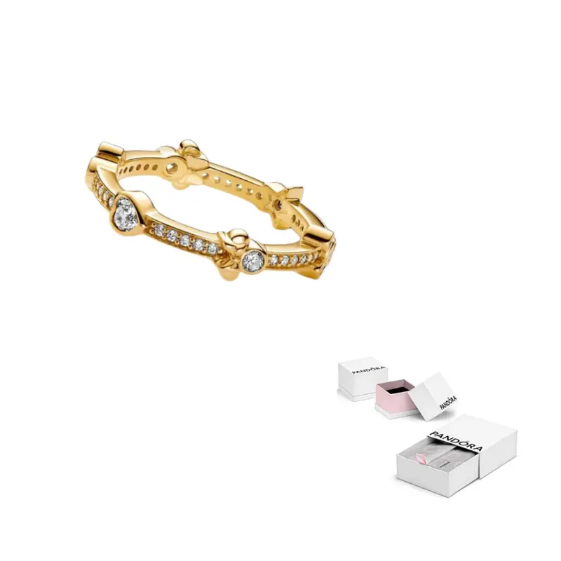 

Кольца с цирконием Cubic Zircon для женщин Gold Pandora, золотой