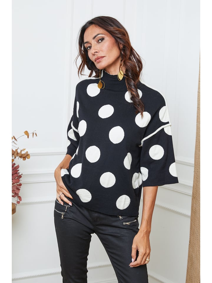 

So Cachemire Свитер "Фузия" кремово-черного цвета