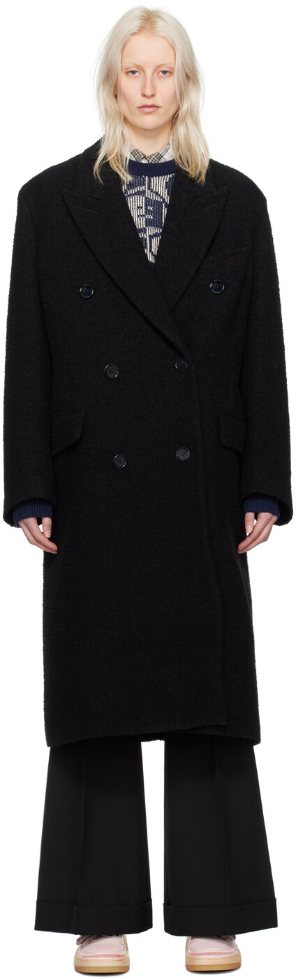 

Черное двубортное пальто Acne Studios