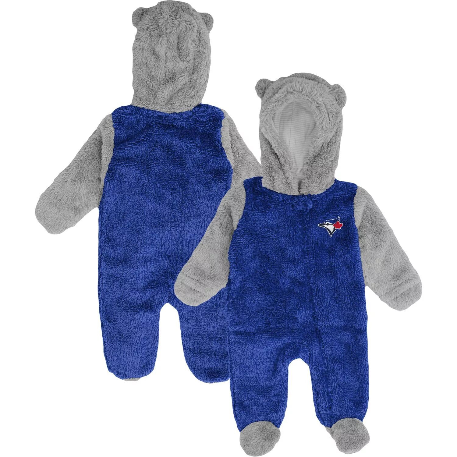

Для новорожденных и младенцев королевский/серый цвет Toronto Blue Jays Game Nap Teddy с флисовой овсянкой и молнией во всю длину Outerstuff