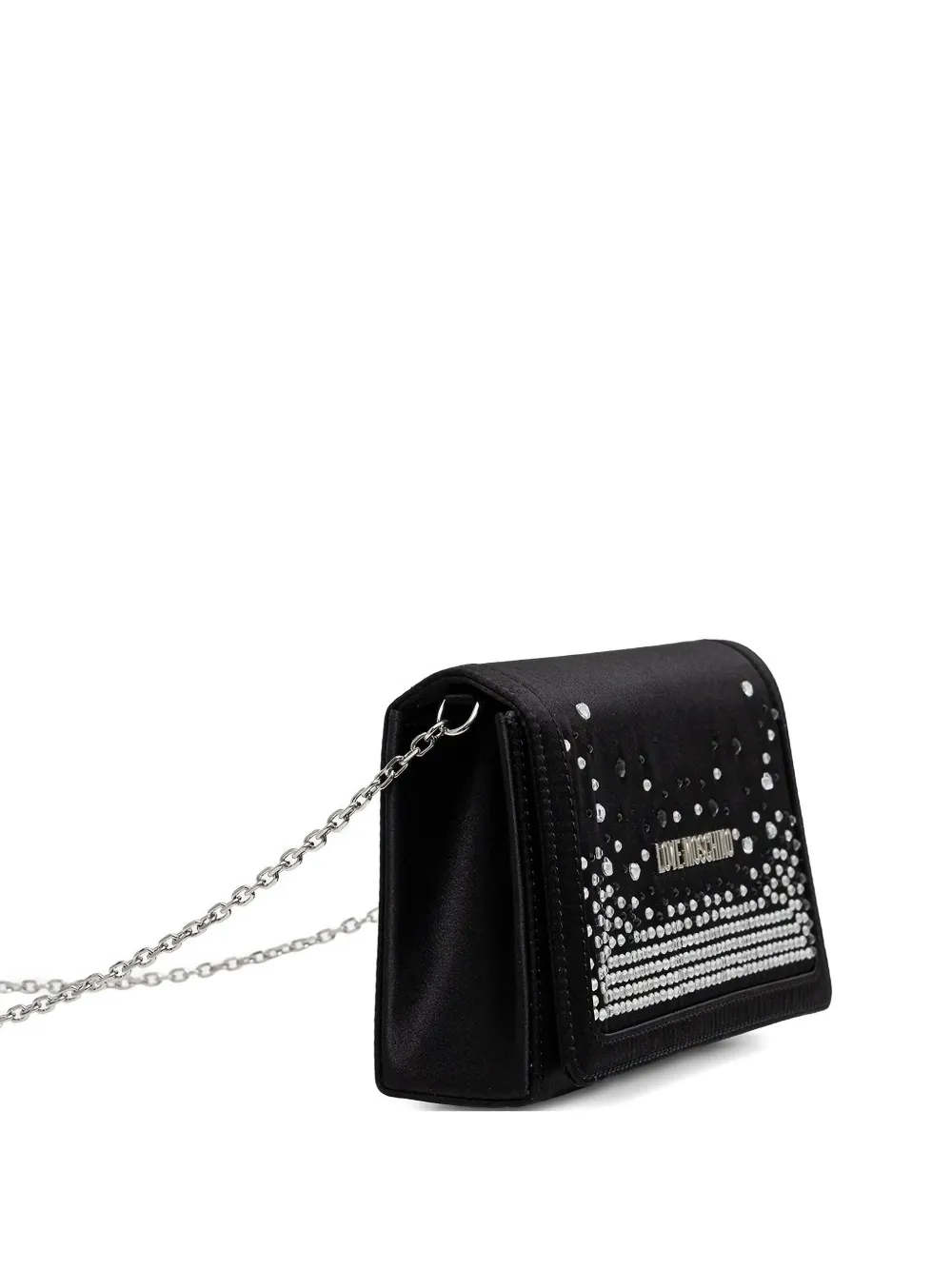 

Атласная сумка через плечо с логотипом Love Moschino, черный