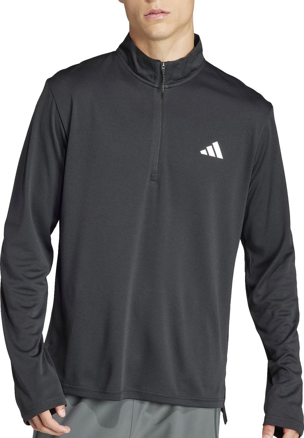 Функциональная рубашка Train Essentials, воротник стойка, дышащая, мужская Adidas, черный — фото 2