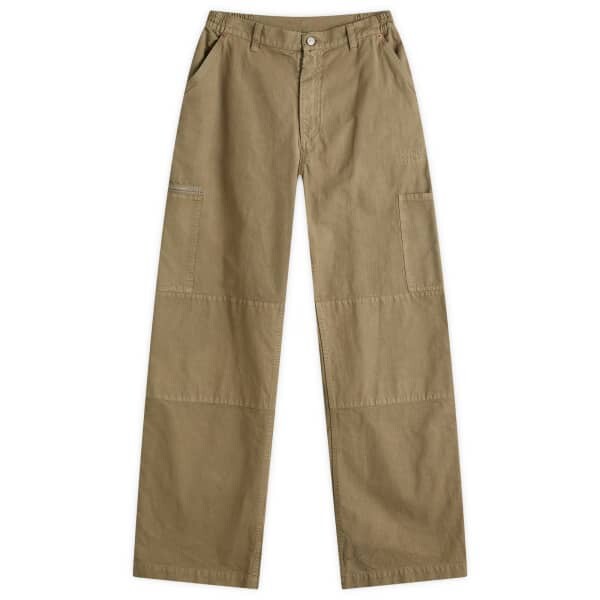 

Прямые брюки из парусины Mm6 Maison Margiela, зеленый
