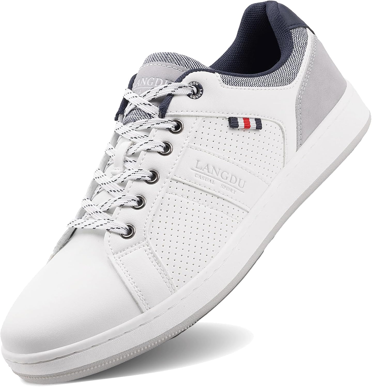 

Мужские повседневные кроссовки, модные, дышащие, удобные для ходьбы, размер 8-12 Langdu, белый