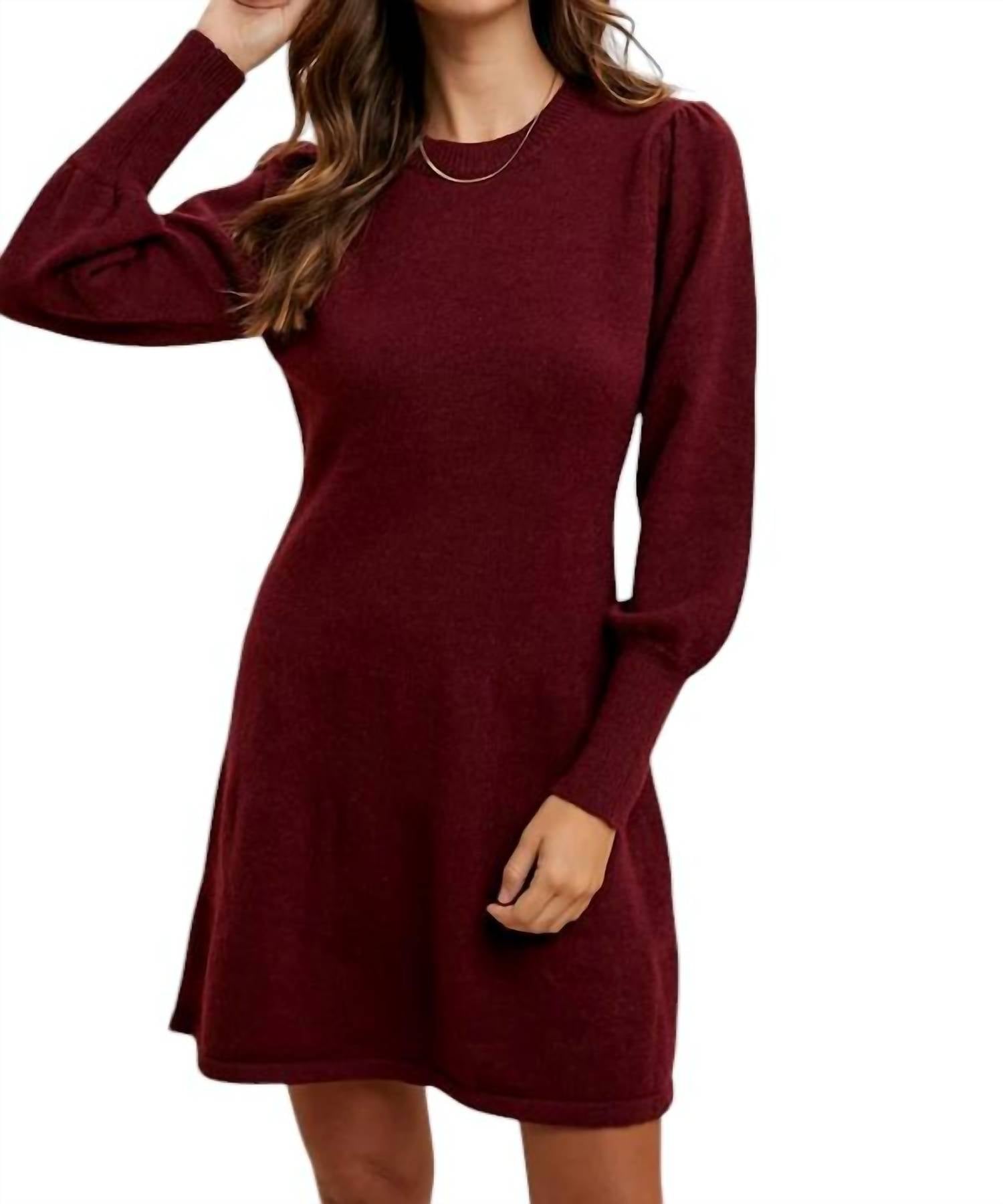 

Яркое трикотажное платье цвета бургунди AnnieWear, цвет burgundy