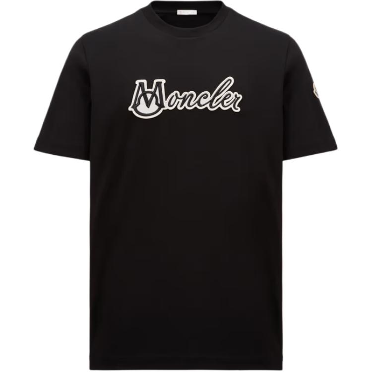 

Футболка с логотипом на заплатке Moncler, черный