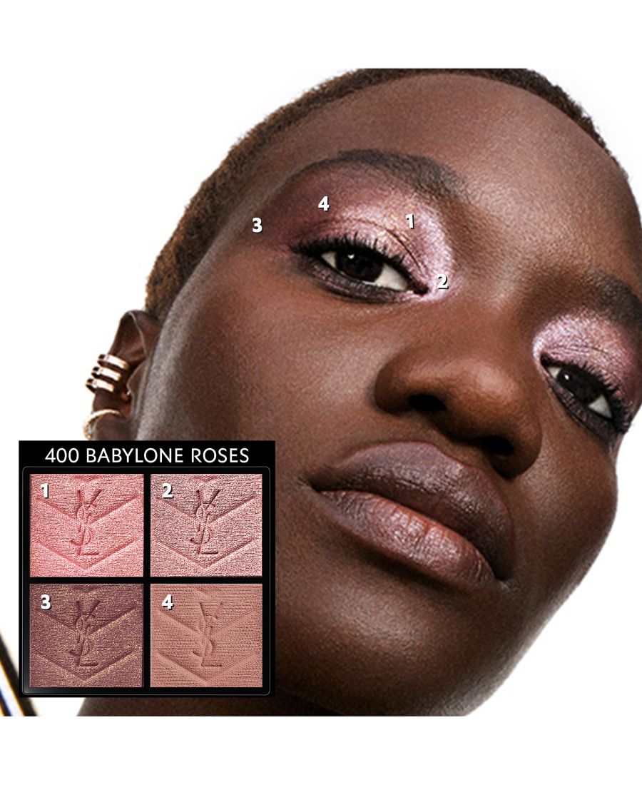 Мини-клатч для теней Couture Yves Saint Laurent, цвет 400 babylone roses - cool rosy — фото 4