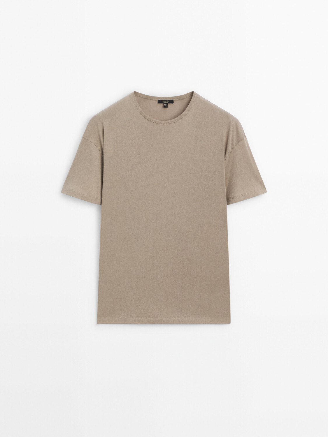 

Хлопковая футболка с короткими рукавами Massimo Dutti, серый
