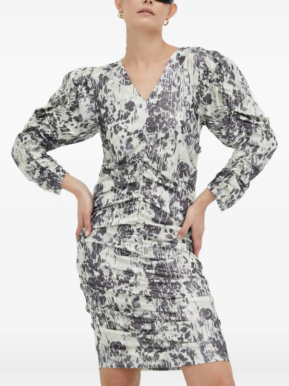 

Платье с длинными рукавами и сборками Day Birger Et Mikkelsen, белый