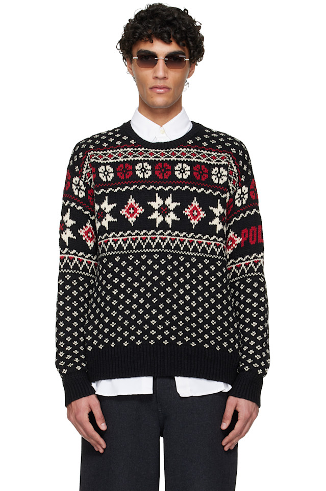 

Polo Ralph Lauren Черный хлопковый кашемировый свитер