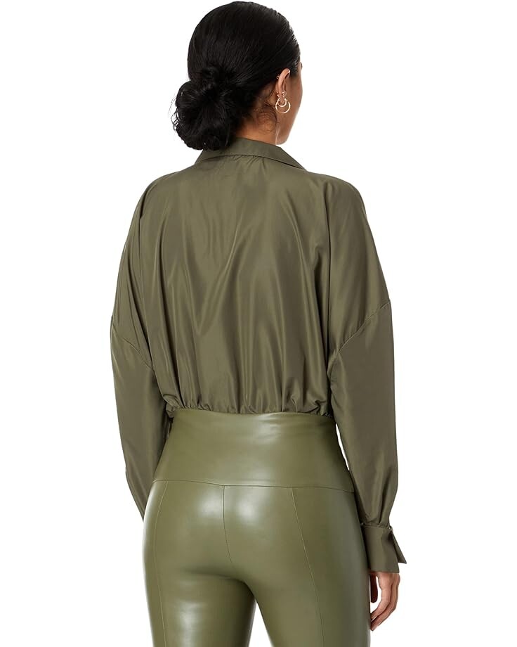 

Боди Norma Kamali Super Oversized Boyfriend NK Shirt Bodysuit, цвет Military