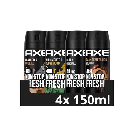 

Подарочный набор AX The Perfect Scent включает в себя четыре различных спрея для ежедневного ухода за телом, подарочный набор дезодорантов Axe/Lynx