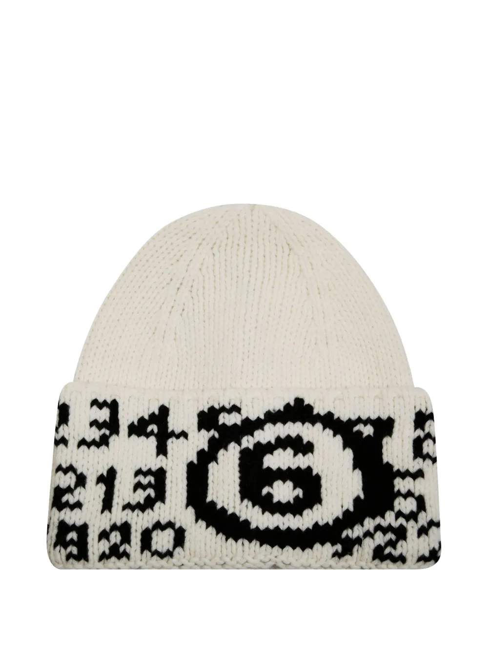 

Шапка бини в рубчик MM6 Maison Margiela Kids, белый