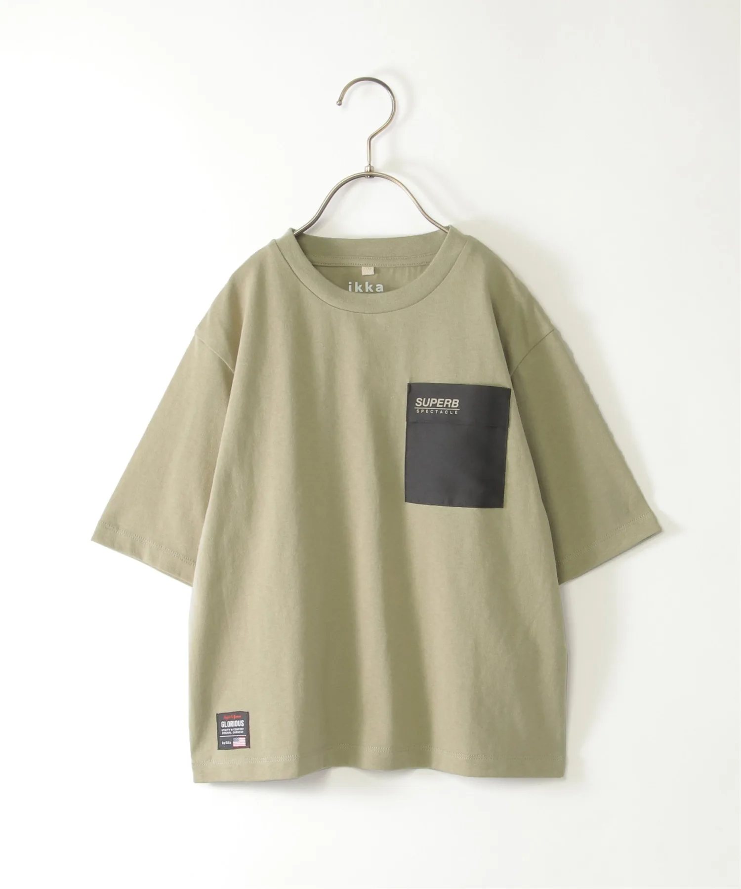 Детская футболка с карманом из рипстопа ikka Off White — фото 3