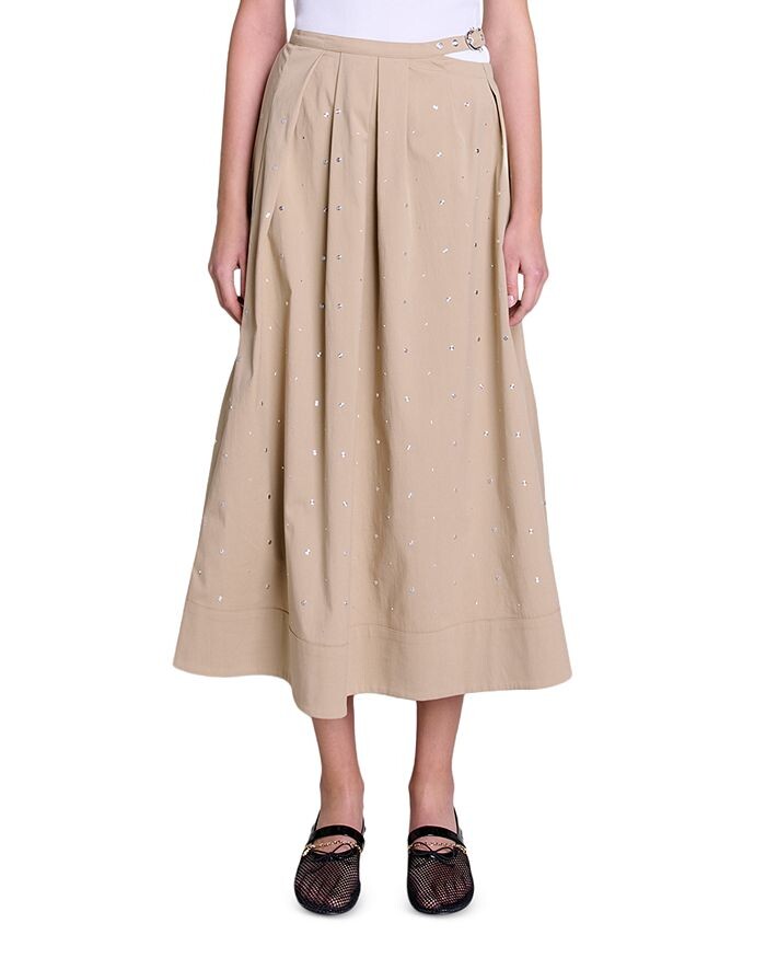 

Юбка Maje Justuds, коричневый/бежевый