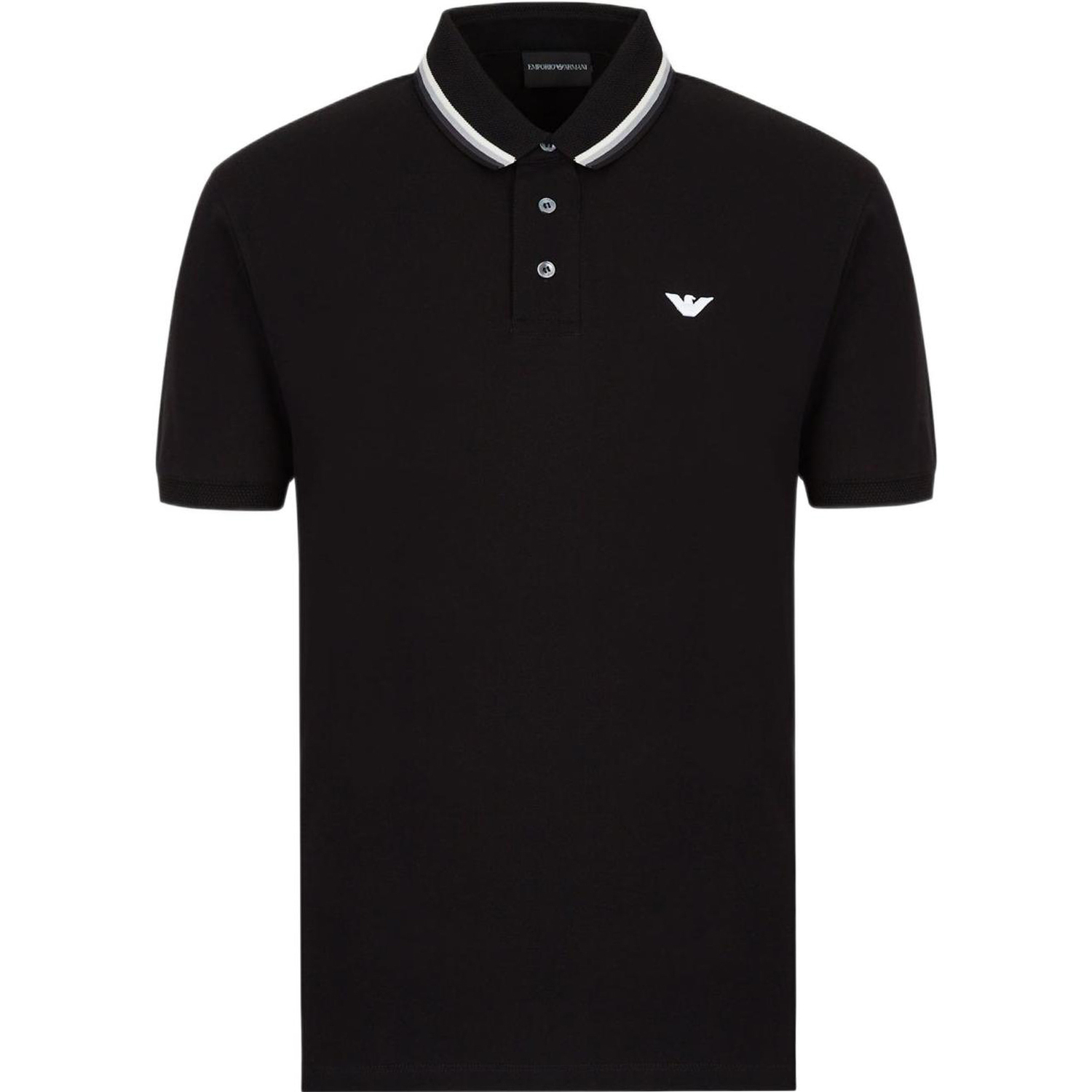 

EMPORIO ARMANI Поло SS22 мужское черное, Черный, EMPORIO ARMANI Поло SS22 мужское черное