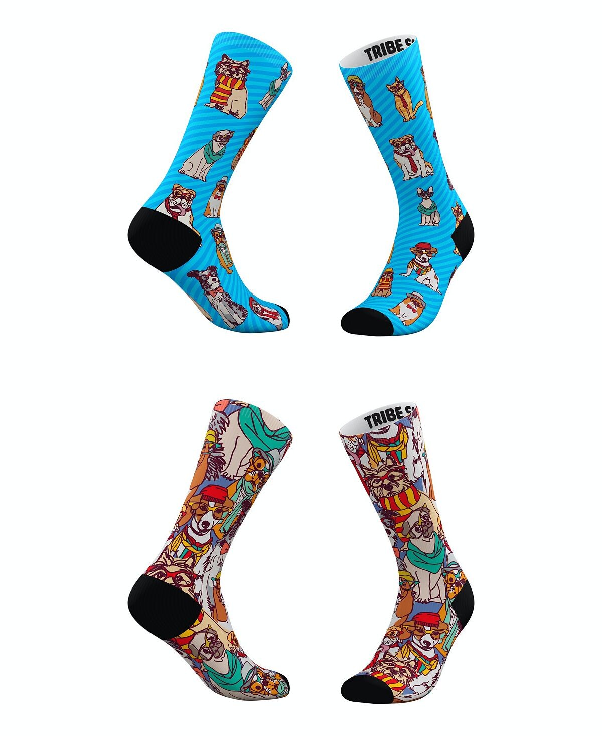 

Мужские и женские носки-хипстеры для собак, набор из 2 шт. Tribe Socks