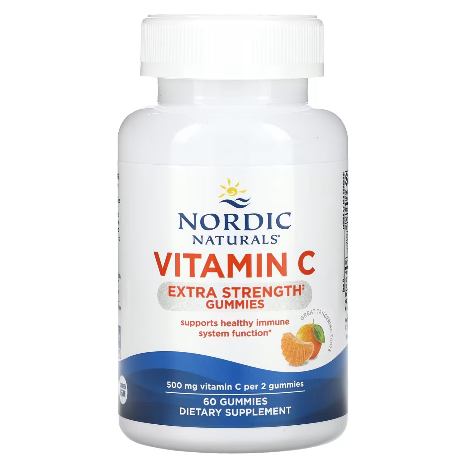 

Витамин С Nordic Naturals Extra Strength Great Tangerine 500 мг, 60 жевательных конфет