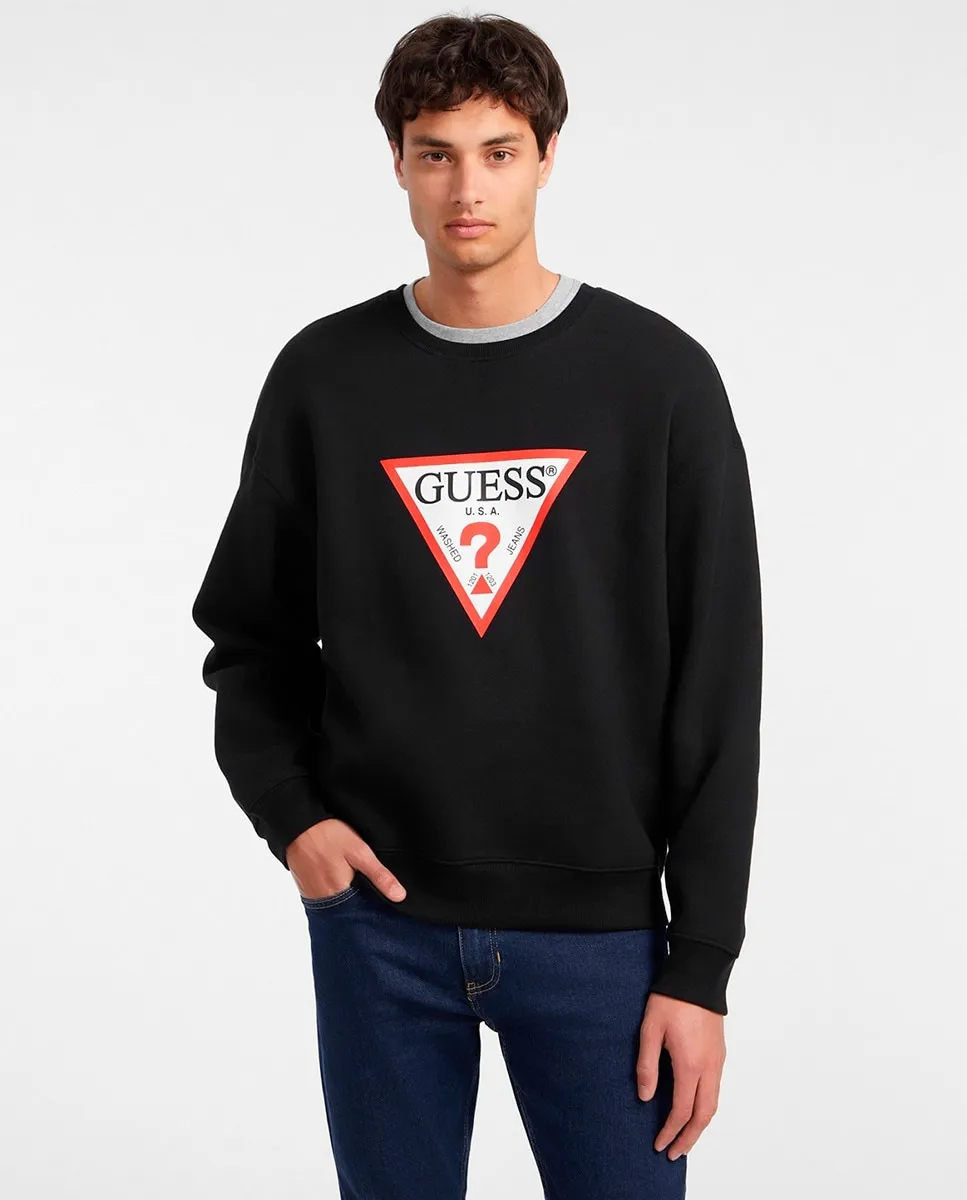 

Мужская толстовка с длинным рукавом Guess Jeans, черный