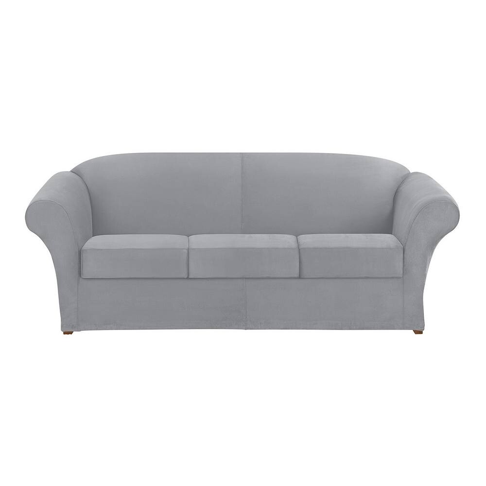 

Sure Fit Ultimate Тяжелый эластичный чехол для дивана-коробки, цвет Light Gray