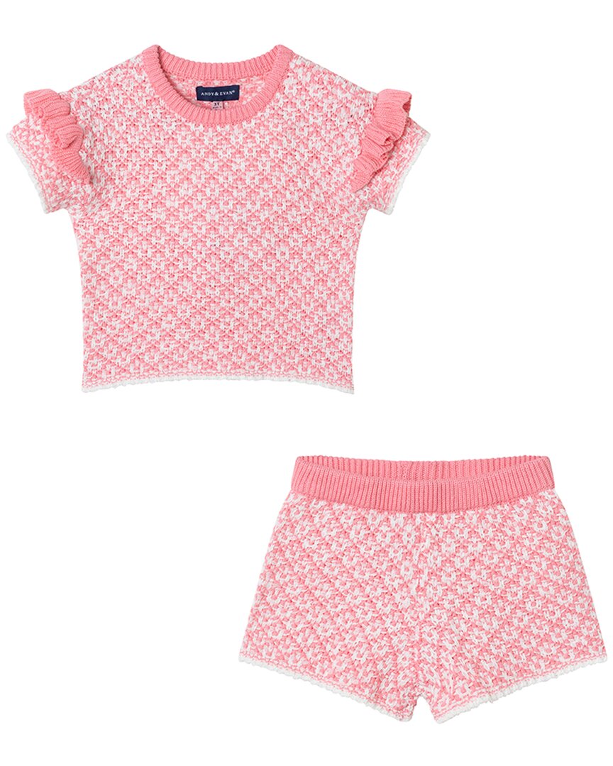

Комплект топ и шорт Andy & Evan, розовый