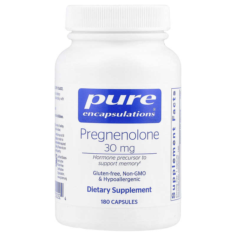 

Pure Encapsulations, Прегненолон, 30 мг, 180 капсул