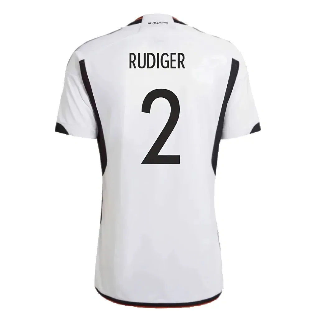 Детская футболка Home Shirt Rudiger 2, Adidas, Германия Germany, белый — фото 2