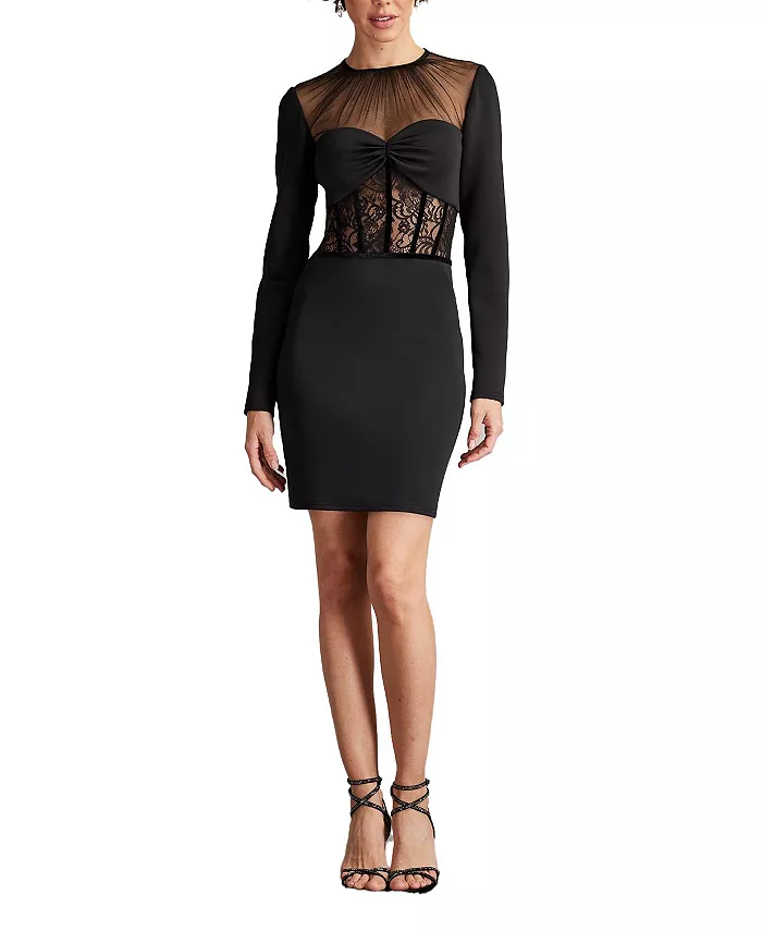 

Женское мини-платье Bliss Corset Tadashi Shoji, черный