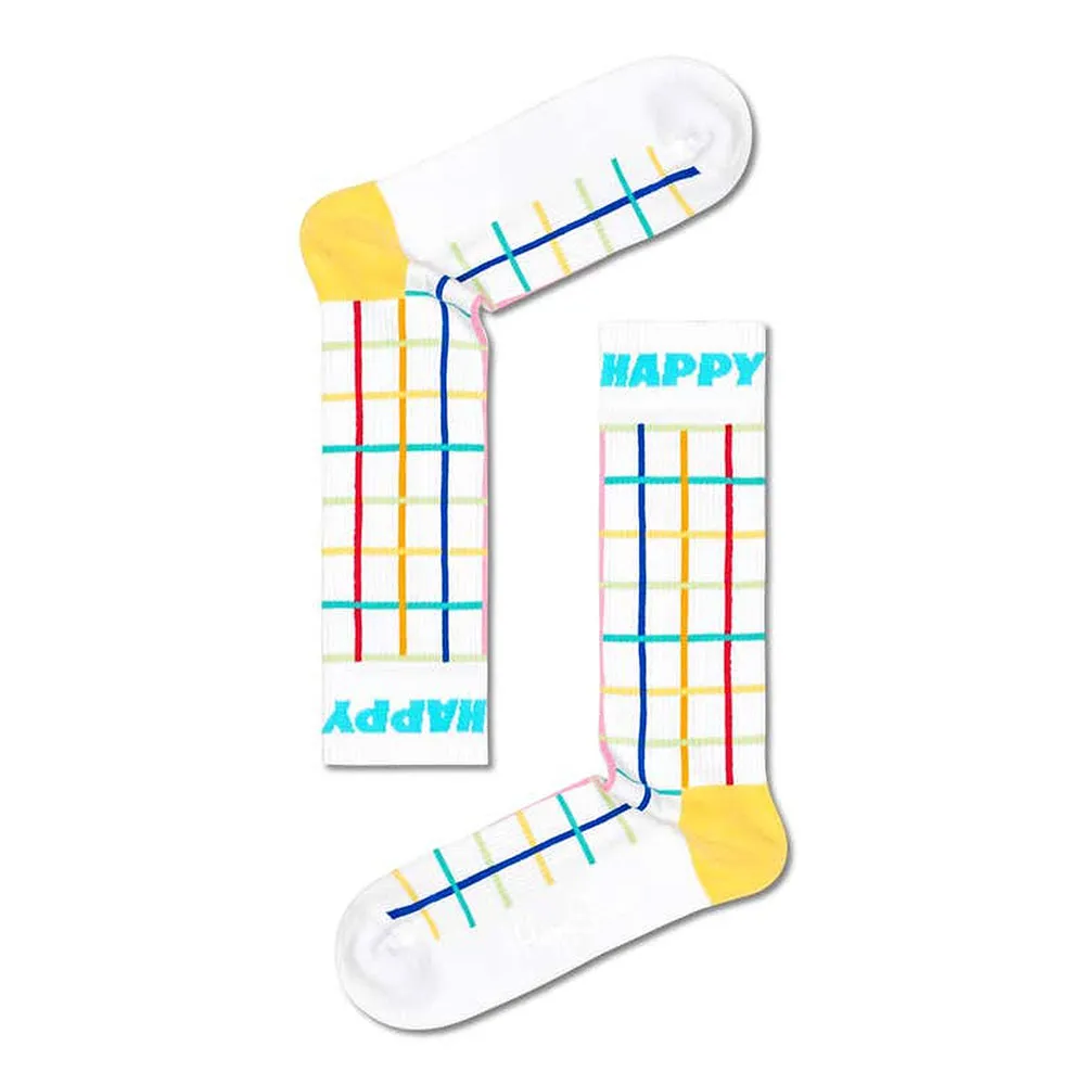 

Носки Happy Color Grid Crew White long, белый