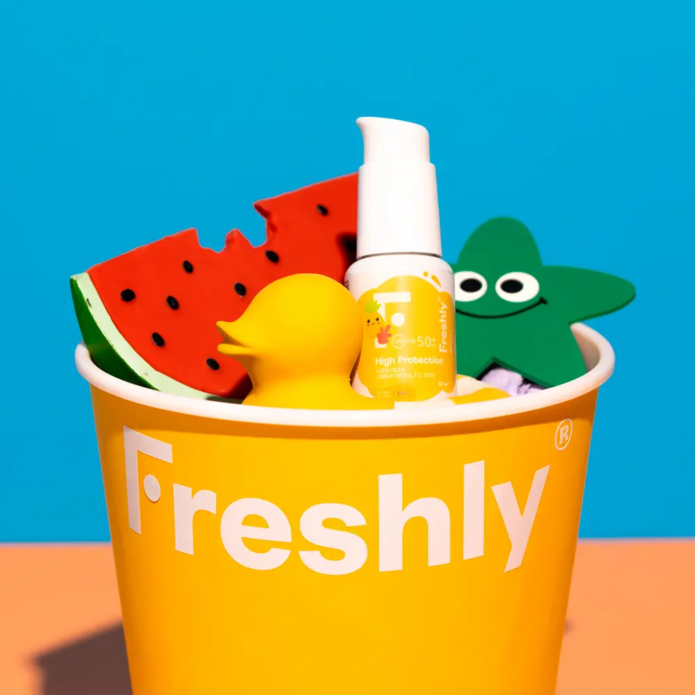 Солнцезащитный крем High protection crema solar para bebés y niños spf50+ Freshly Cosmetics, 100 мл. — фото 4