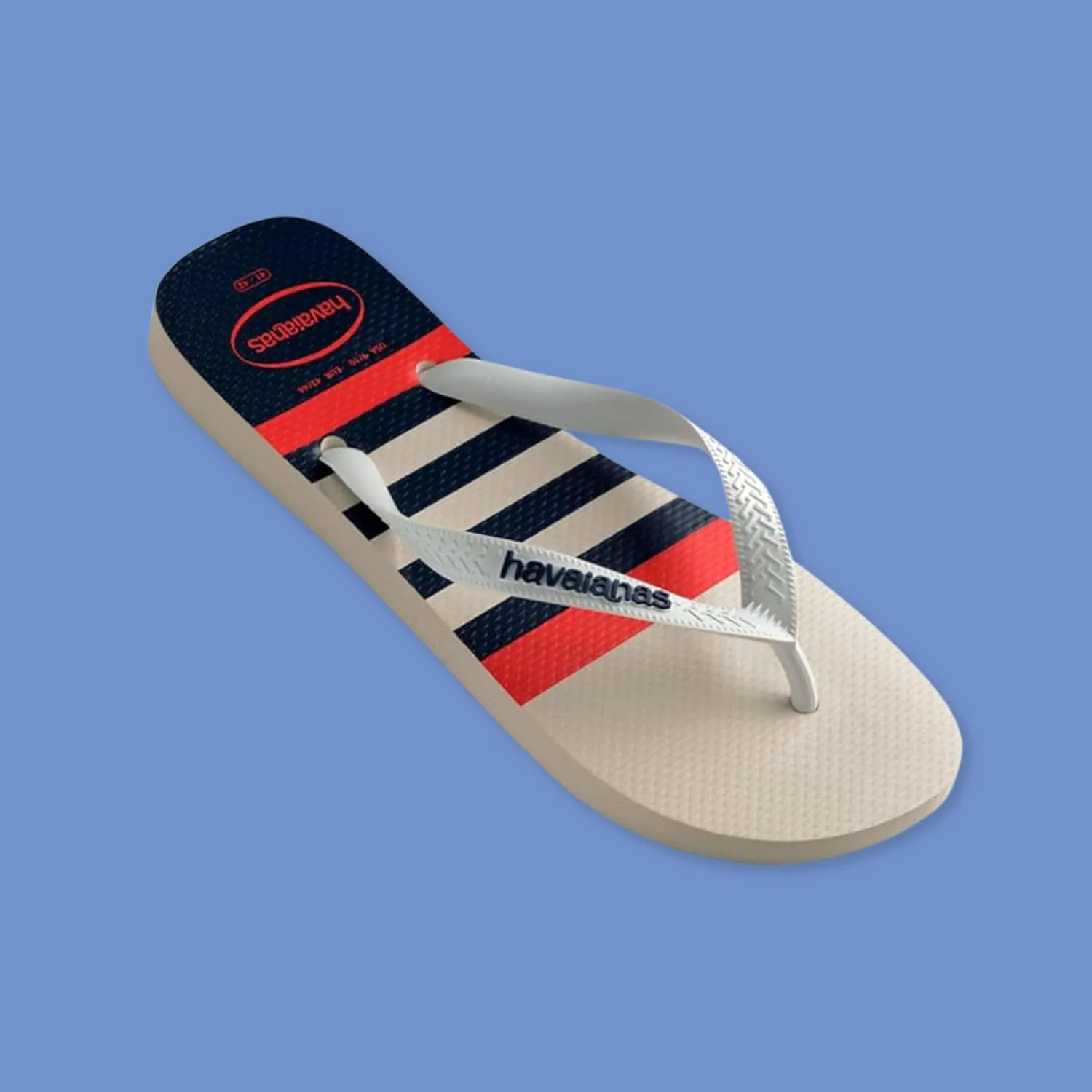 Шлепанцы Havaianas, белый/темно-синий — фото 4