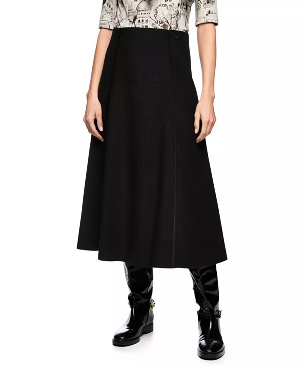 

Юбка из вареной шерсти, связанная в Германии. Marc Cain, черный