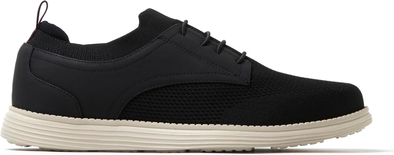 Мужские туфли Dearfoams Nash Slip-On Oxford, легкие, дышащие, с поддержкой свода стопы, черный — фото 2