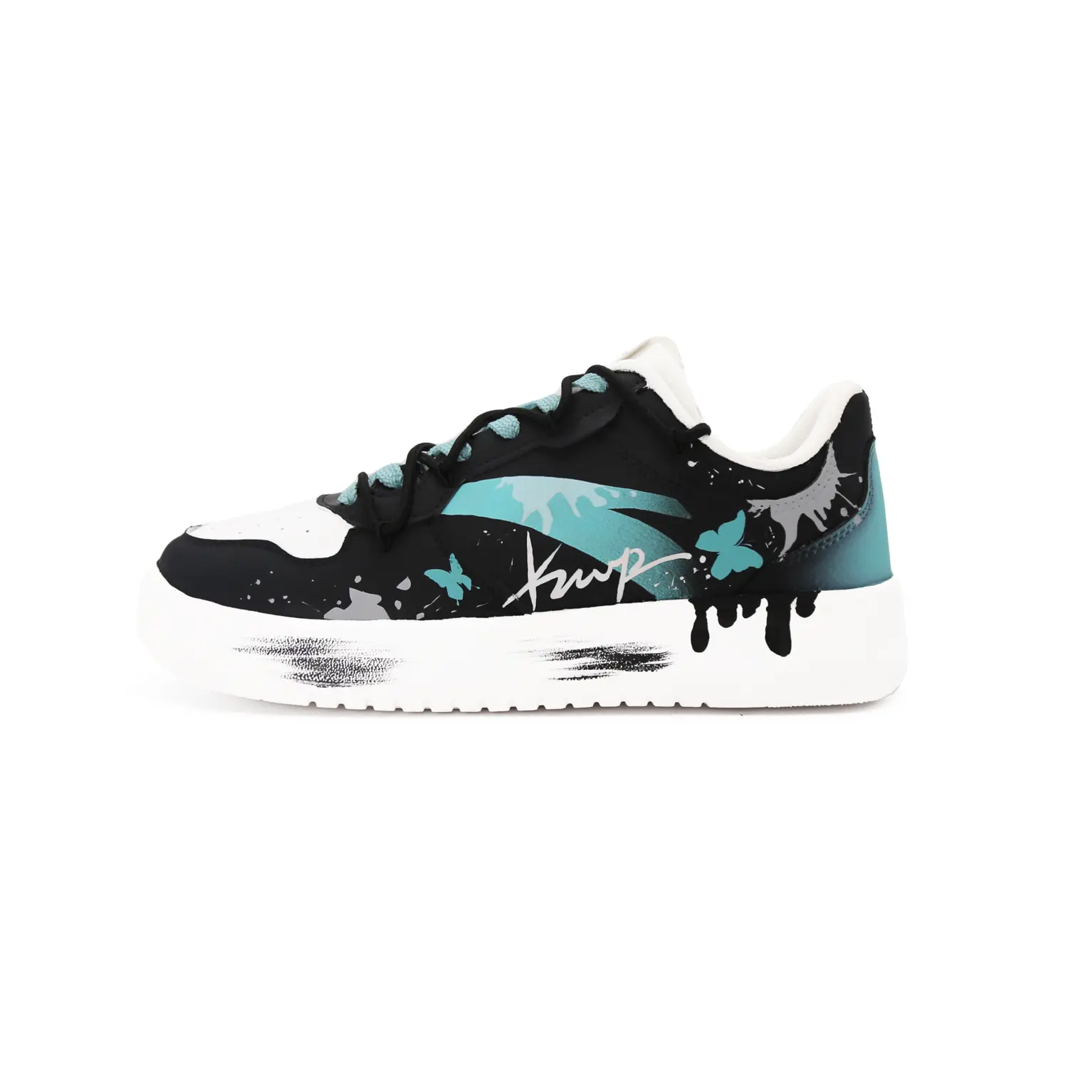 

Расслабленные баланс устойчивые к истиранию низкие кроссовки для скейтбординга men's ANTA, черный