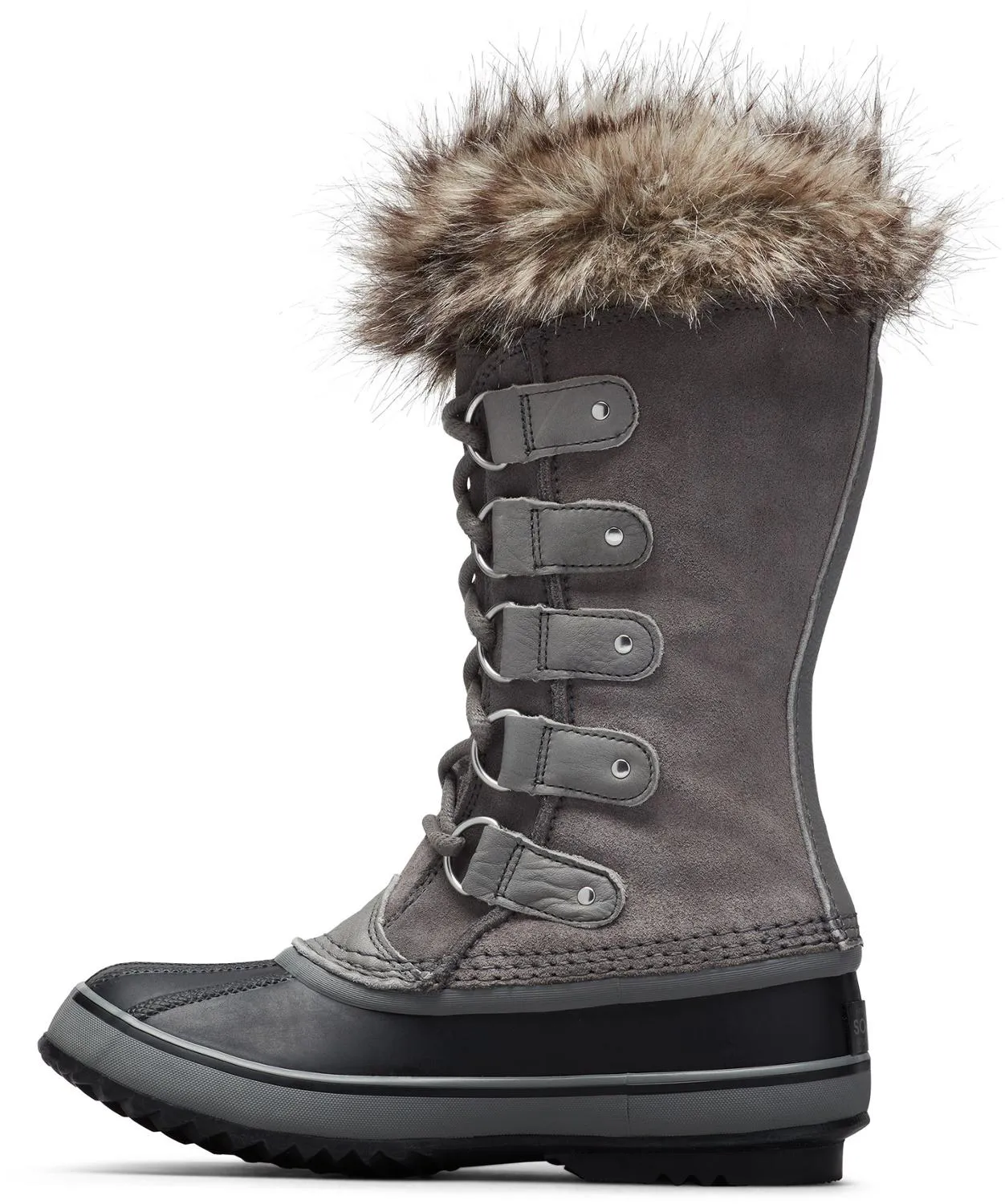 Женские сапоги Sorel Joan of Arctic из замши с искусственным мехом водонепроницаемые, серый — фото 2
