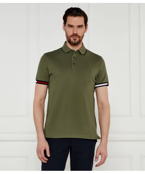 

Футболка поло Slim fit Tommy Hilfiger, зеленый