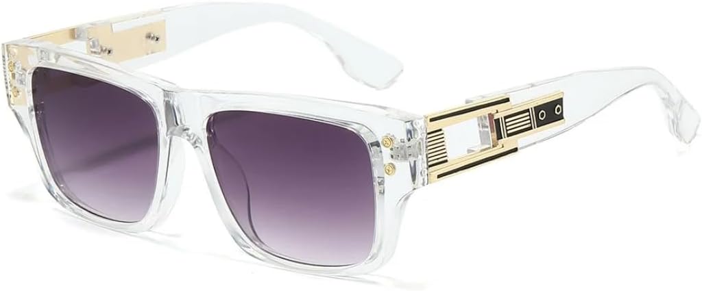 

Роскошные женские солнцезащитные очки с леопардовым градиентом в ретро-оправе, модные мужские очки для отдыха с защитой от УФ-излучения UV400 VVTWSSW, Transparent Grey