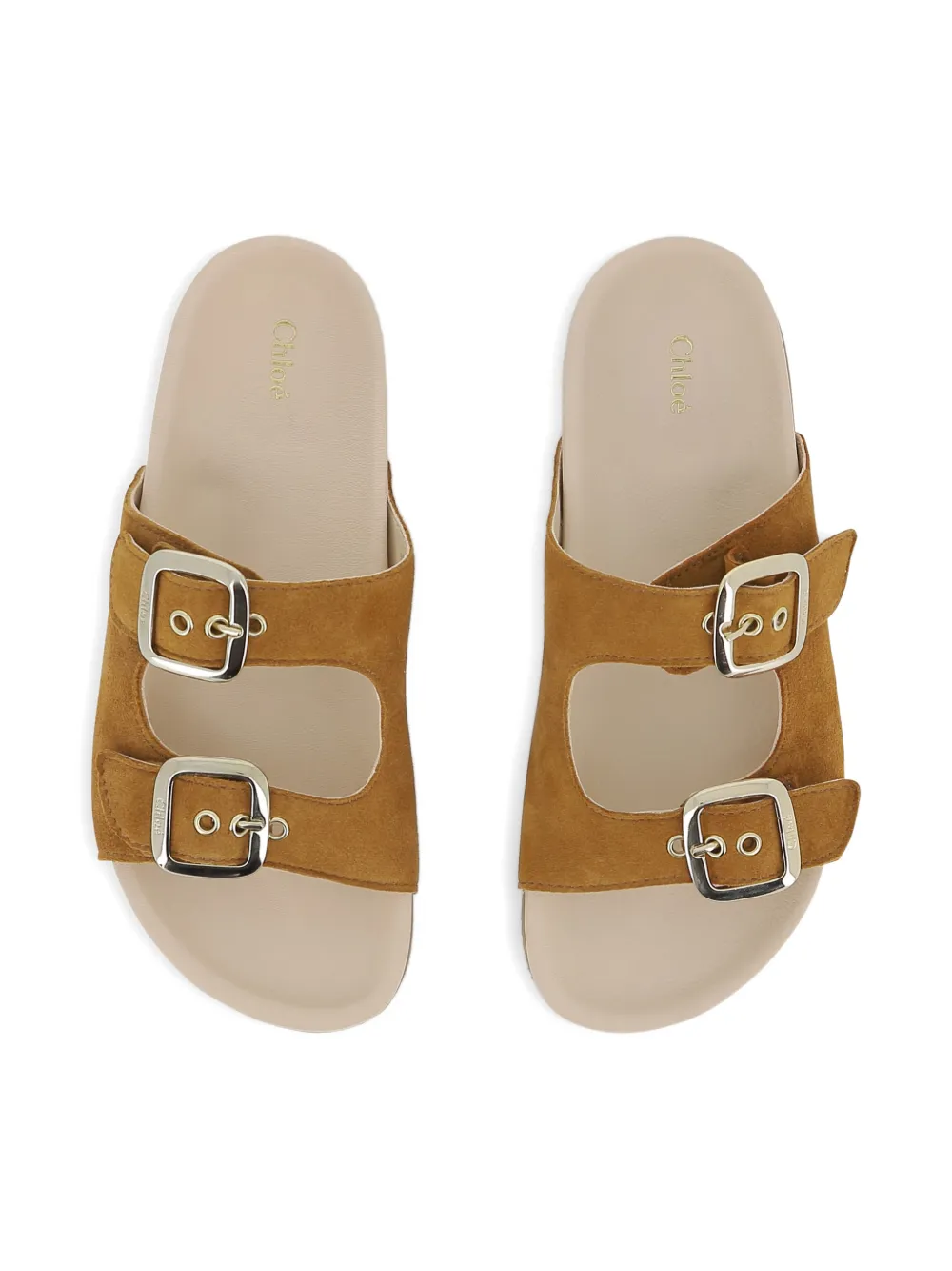 Босоножки polly с ремешком и пряжкой Chloé Kids, коричневый — фото 4