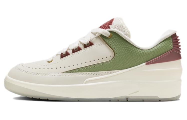 

Jordan Air Jordan 2 Винтажные баскетбольные кроссовки женские, Sail/Cedar/Black/Dark Team Red/Metallic Gold Grain