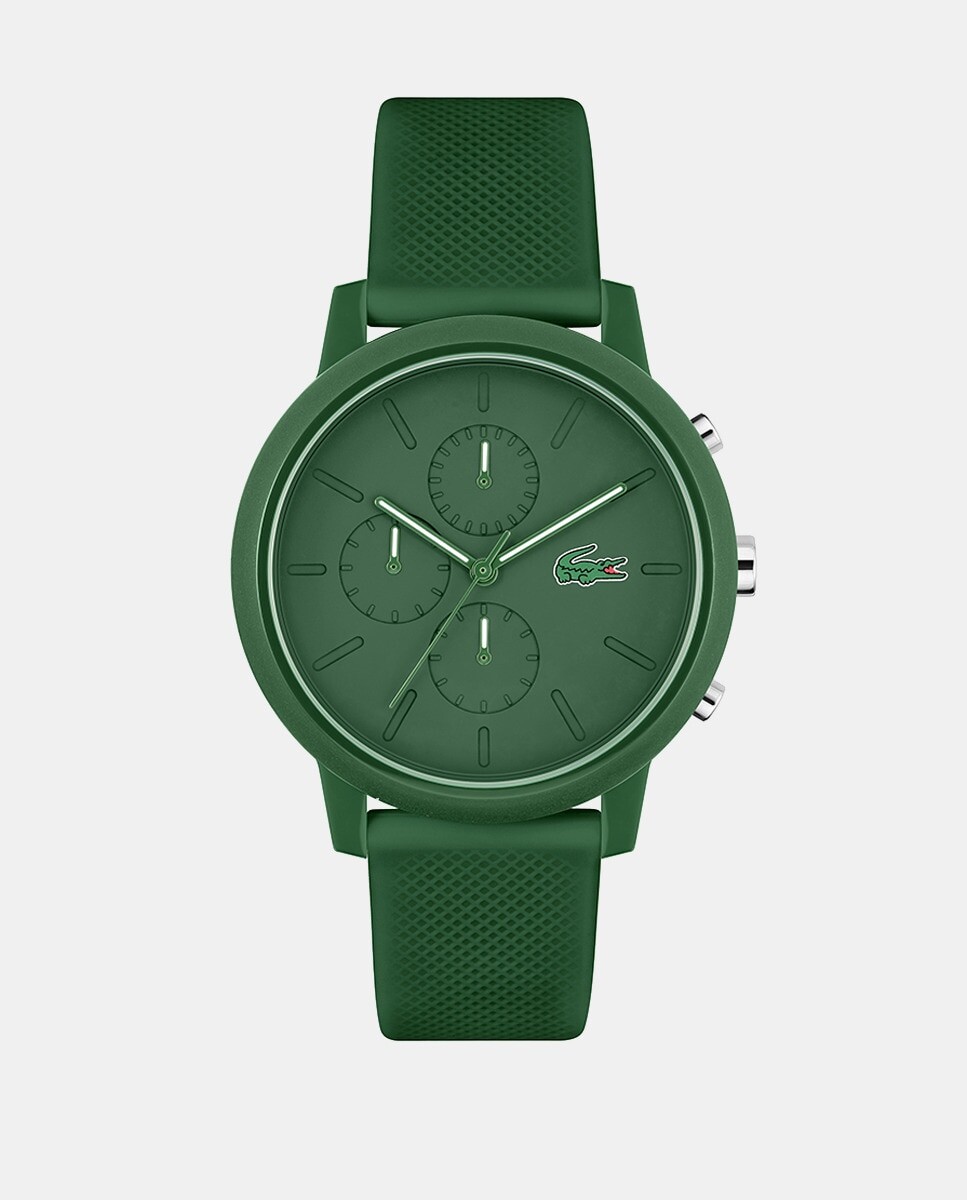 

Lacoste 12.12 x Chrono 2011245 Зеленые силиконовые мужские часы Lacoste, зеленый