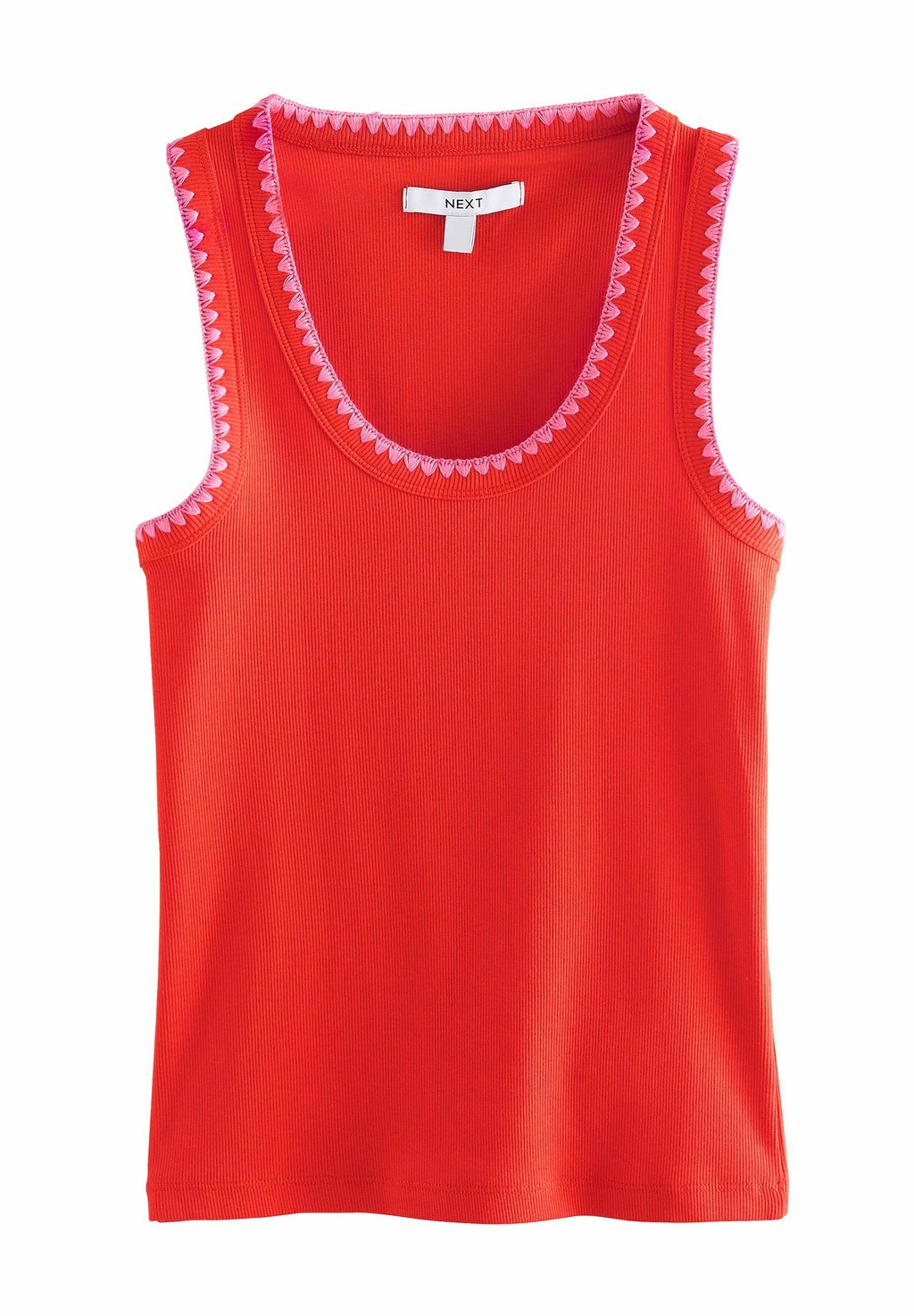 

Топ REGULAR FIT - CONTAST TRIM SCOOP NECK SLEEVELESS TANK Next, красный