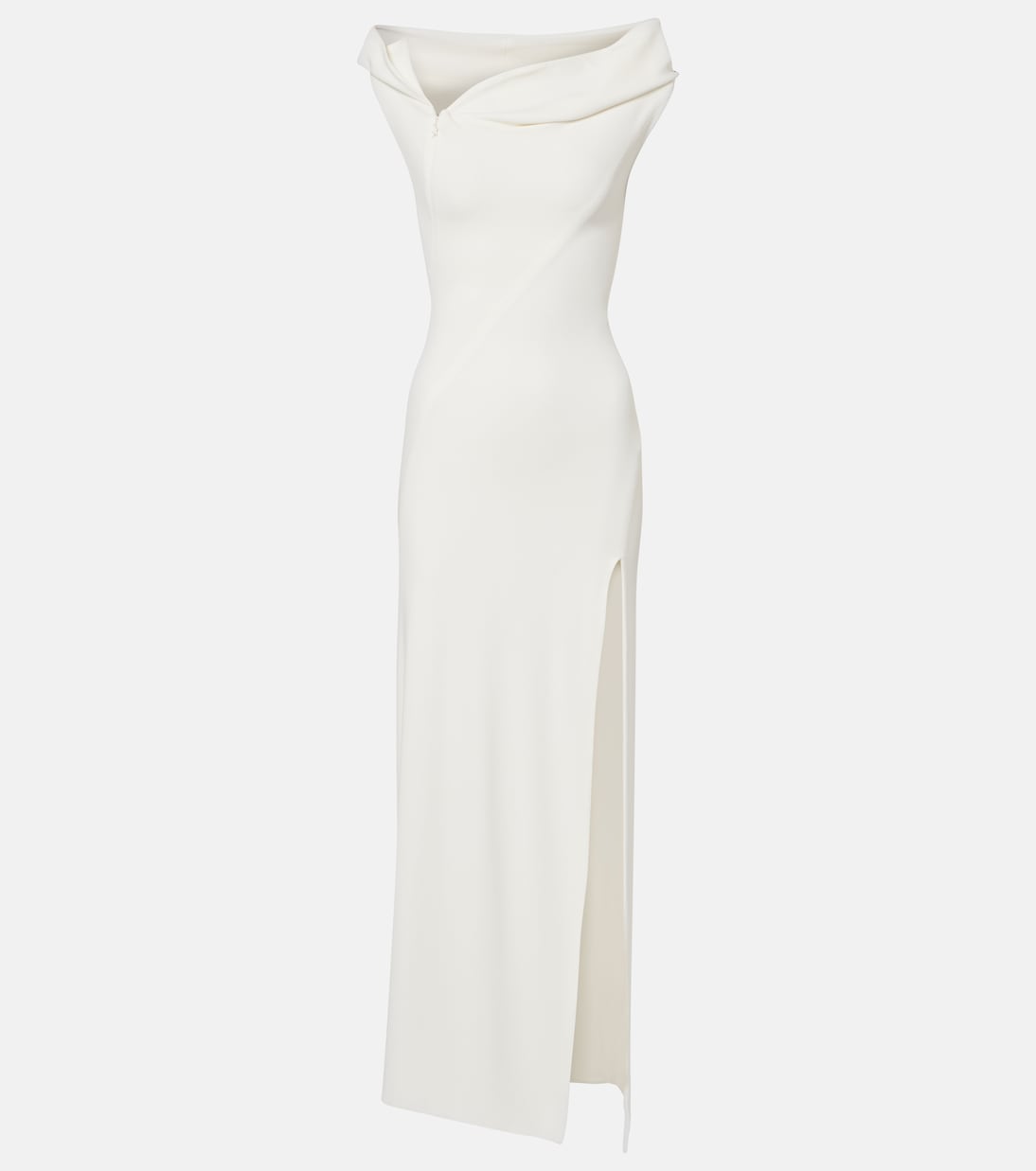

Асимметричное трикотажное платье с капюшоном Mugler, Snow