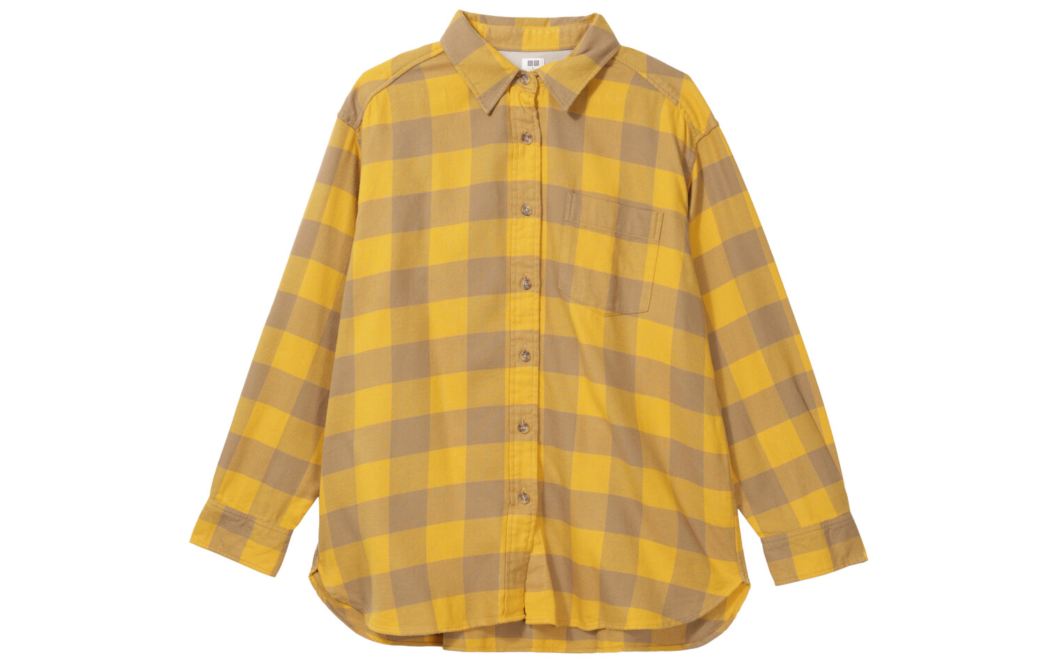 

Рубашка женская светло-желтая Uniqlo